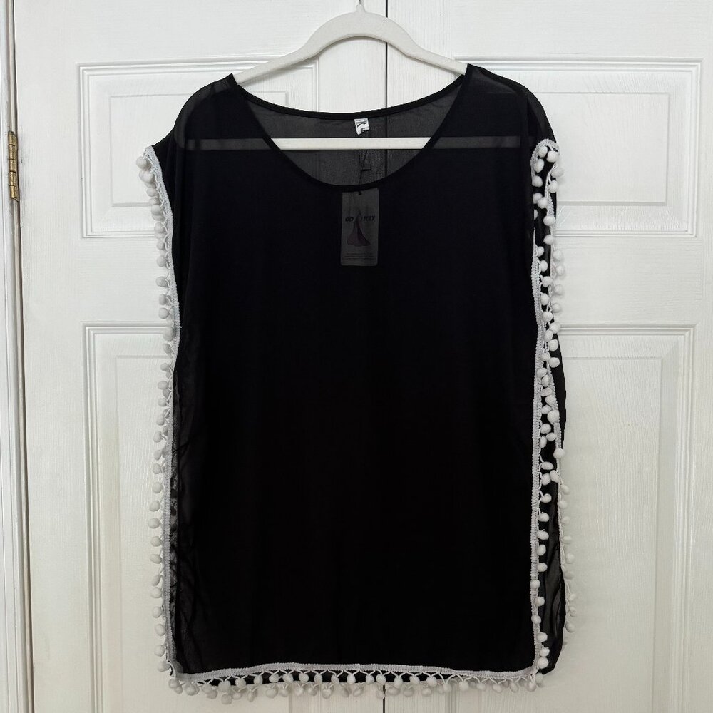 Summery Chic Black Beach Cover-up